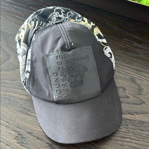 Boys Versace Black and Patterned Cap